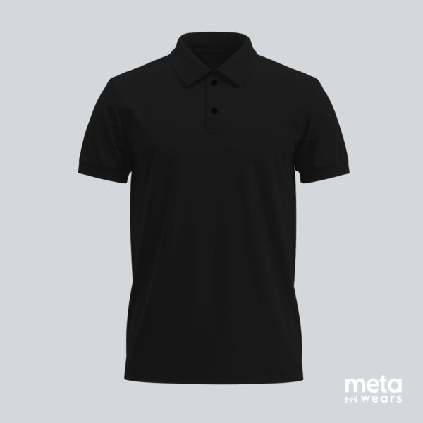 Solid Black Polo Unisex T-Shirt