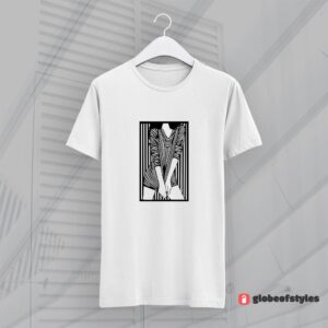 Lady in stripe (White Unisex Tees)