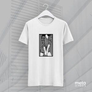 Lady in stripe (White Unisex Tees)